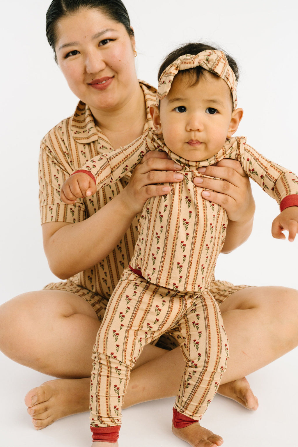 Floral Heirloom Women's Short Bamboo Set