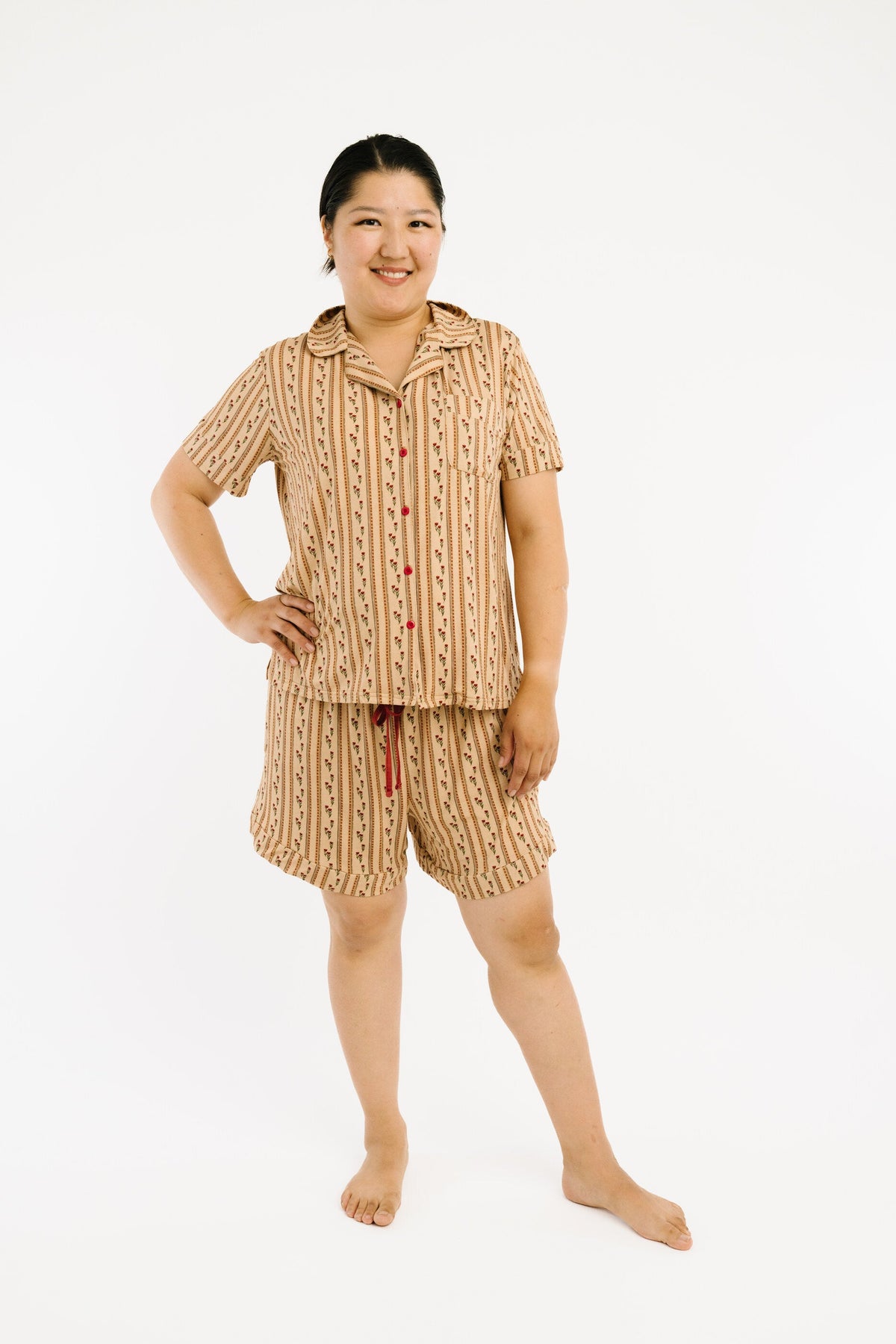 Floral Heirloom Women's Short Bamboo Set