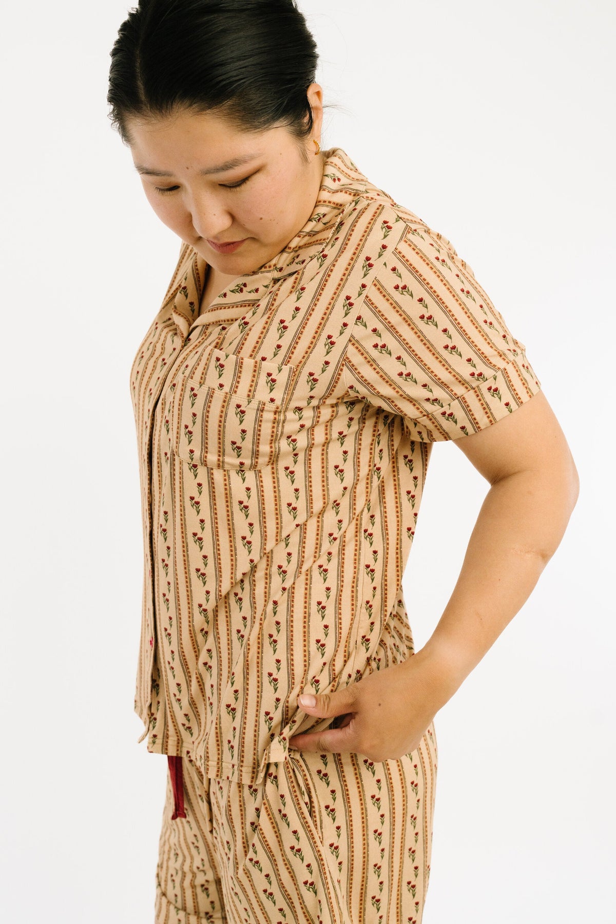 Floral Heirloom Women's Short Bamboo Set