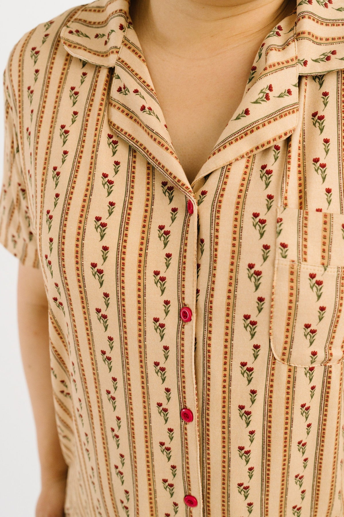 Floral Heirloom Women's Short Bamboo Set