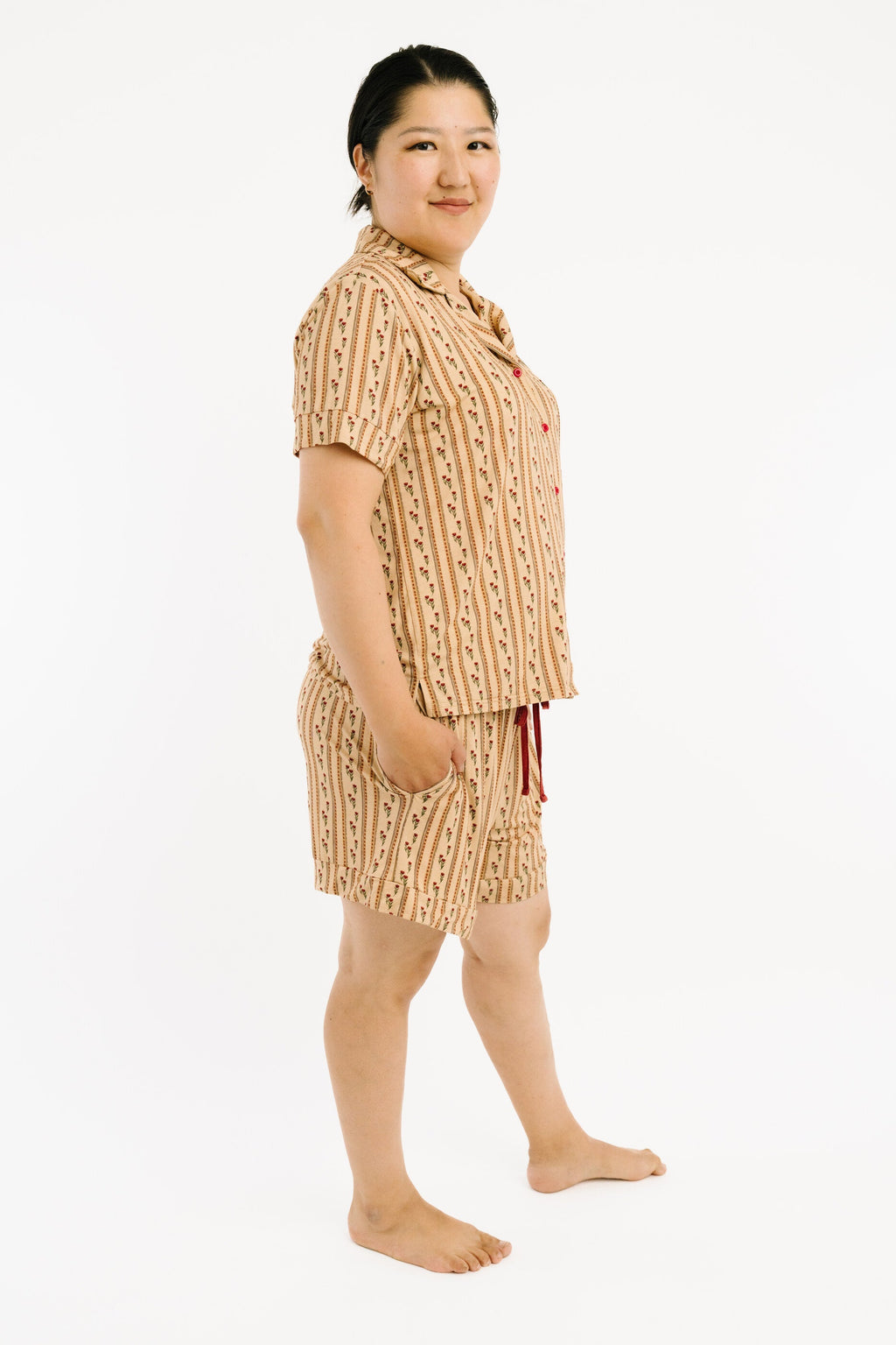 Floral Heirloom Women's Short Bamboo Set