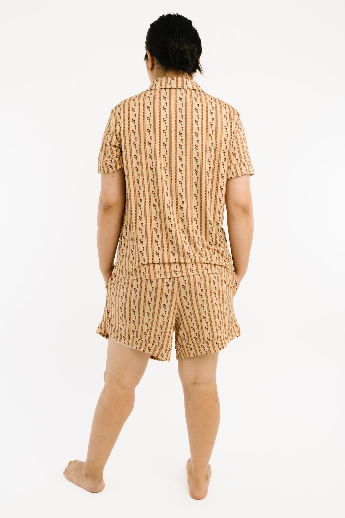 Floral Heirloom Women's Short Bamboo Set