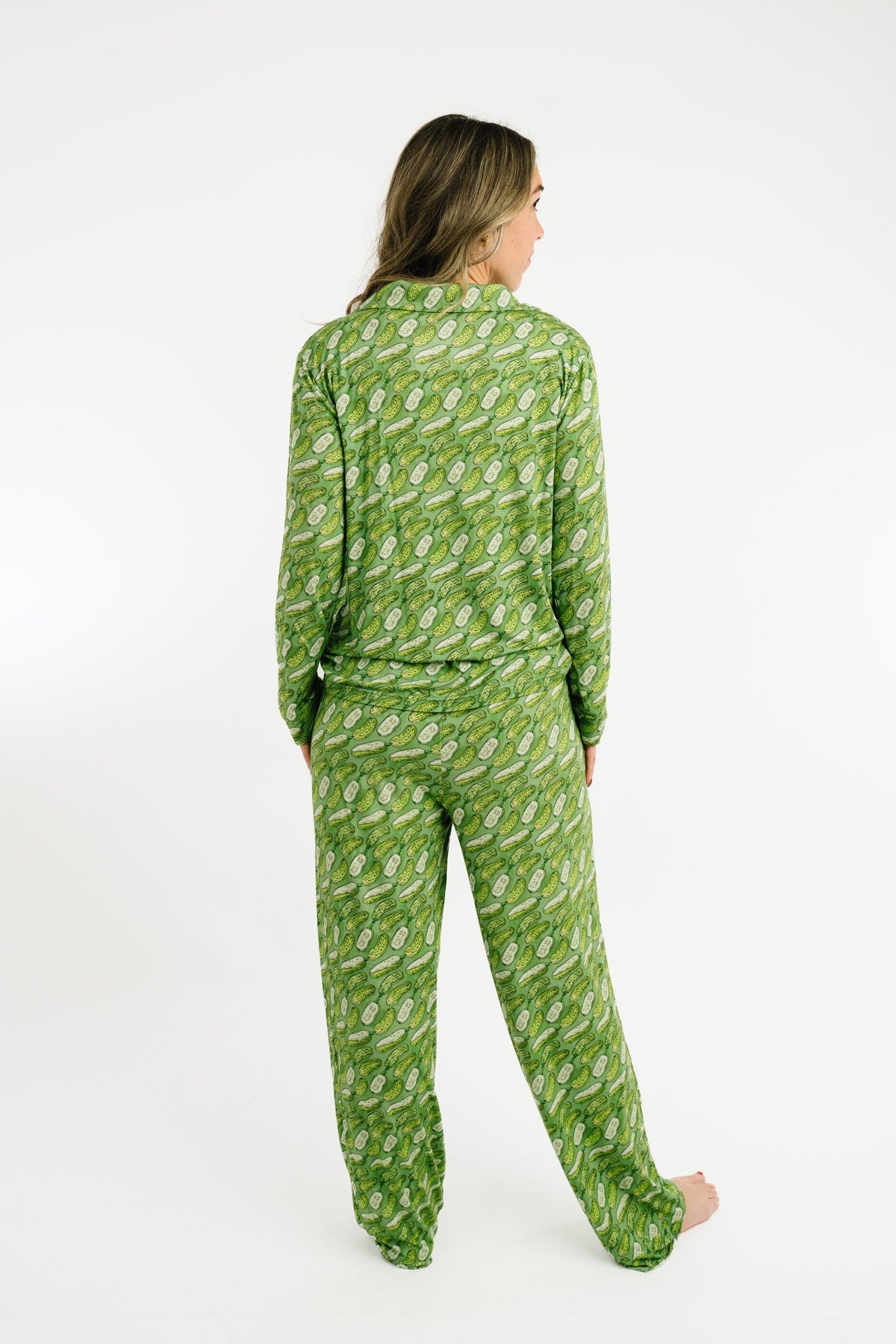 Pickle Women's Button Up Long Sleeve Set